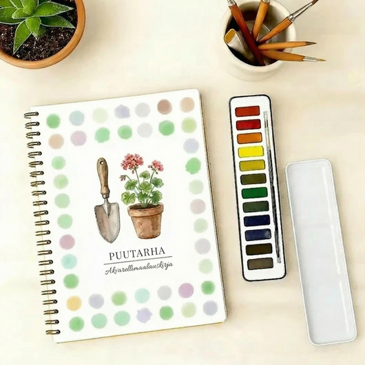 Täydellinen akvarellimaalaussetti