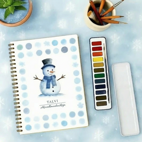 Täydellinen akvarellimaalaussetti