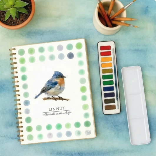 Täydellinen akvarellimaalaussetti